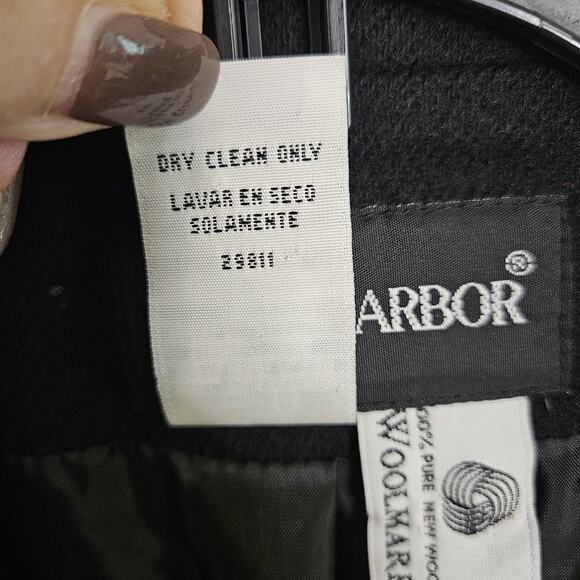 Sag Harbor Women's Black One Button Lined 100% Wool Blazer Jacket Size 14 - Picture 6 of 8